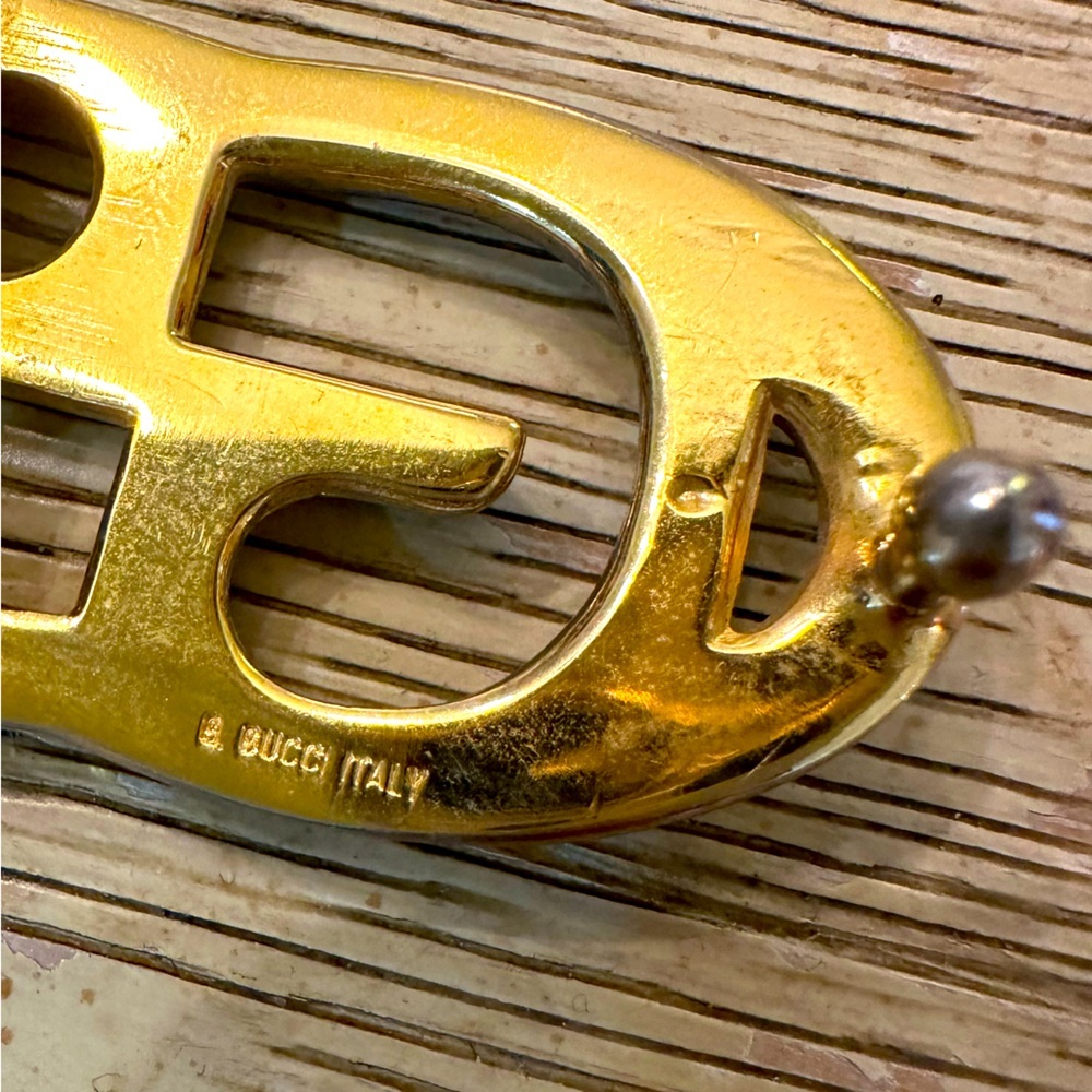 Vintage GUCCI Logo Belt size 75 or 24/0 XS - Picture 12 of 16